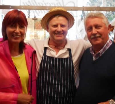 Janet, Brian and Richard. Three generations of Balsons inside the West Allington shop.